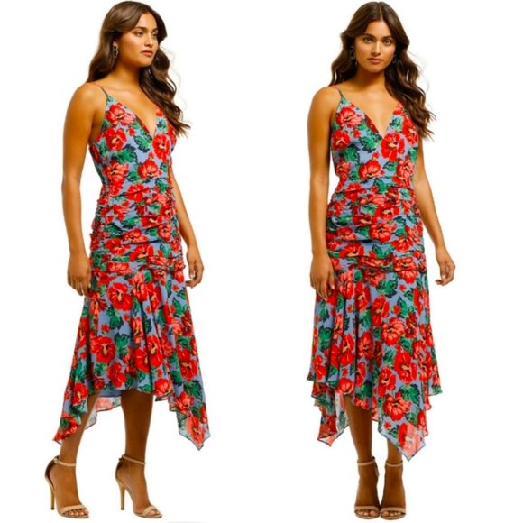 La Maison Talulah Floral Midi Dress size L - Picture 7 of 9